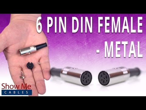 How To Install The 6 Pin DIN Female Solder Connector - Metal