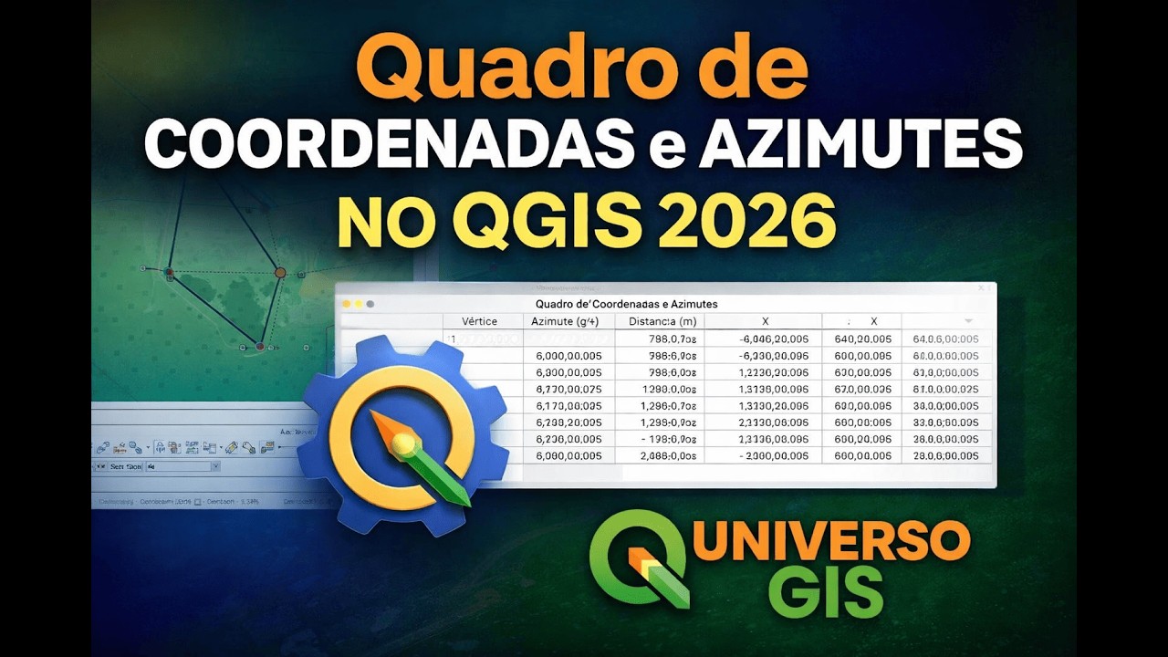 Como Como Gerar Quadro de Coordenadas e Azimutes no QGIS 2026