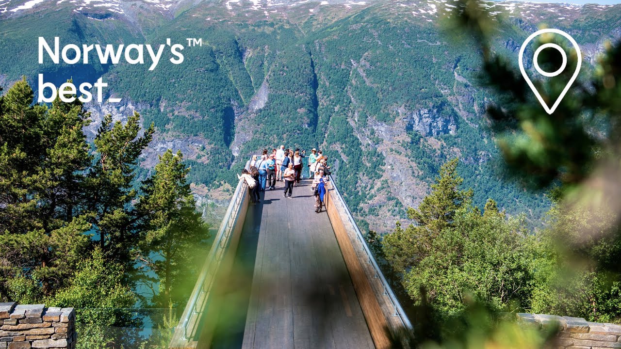 Experience the aerial panoramas of Stegastein Viewpoint.