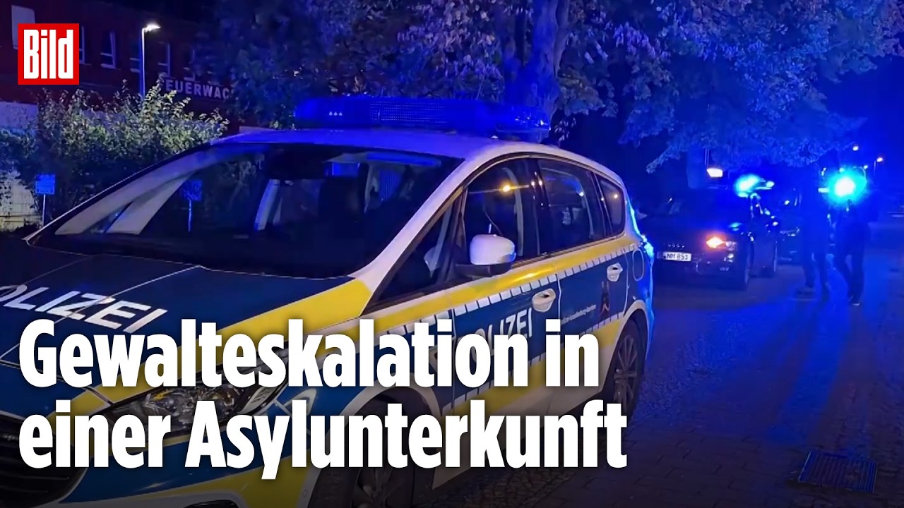 GEWALT IN BRANDENBURG: Großaufgebot der Polizei nach Angriff in Asylunterkunft