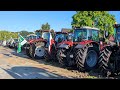 Flevolandse boeren gaan bij Bant snelweg A6 op richting protestbijeenkomst