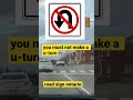 road sign ontario | you must not make a u-turn | canada facts 🍁