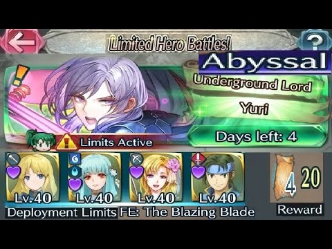 The battle with Limited unit : Vs. Legend! Yuri - Abyssal (with F2P units, SIs and seals)