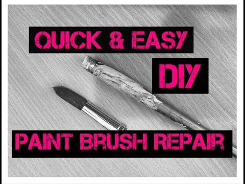 HOW TO FIX A PAINT BRUSH / QUICK & EASY BROKEN PAINT BRUSH REPAIR DIY