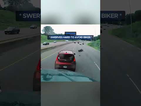 They Gave Their All to Save The Biker #truck #instantkarma #idiotsincars #dashcam