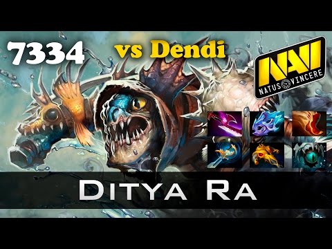 Ditya Ra Slark vs Dendi - 7334 MMR Ranked Dota 2