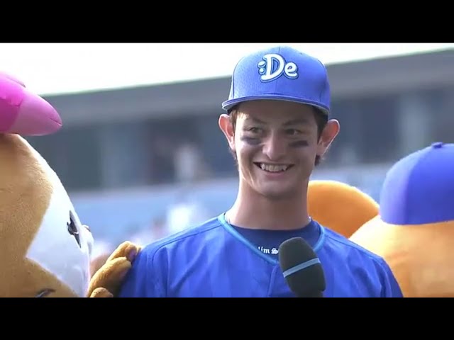 ベイスターズ乙坂選手ヒーローインタビュー 2014/5/31 マリーンズ対ベイスターズ