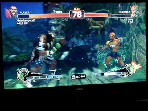 SSF4: XblackvegetaX (Rog) vs AZ Greg (Sim) - GAF Endless Battle Mode - Set 1