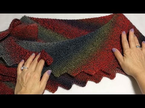 Chusta z ząbkami, smoczy ogon (dragon's tail shawl)