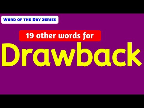 image-What is the synonym for drawbacks?