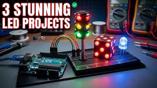 DIY 3 AMAZING ARDUINO PROJECTS CIRCUITS WITH LEDS || ARDUINO PROJECTS FOR BEGINNERS