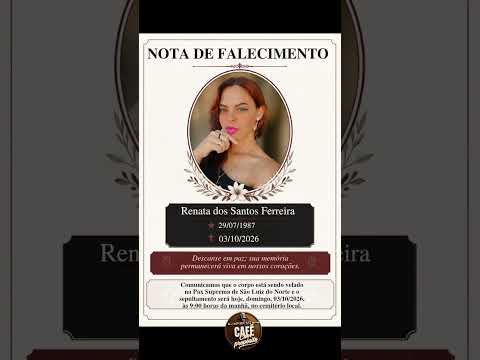 SÃO LUIZ DO NORTE GO EM LUTO RENATA DOS SANTOS FERREIRA DESCANSE EM PAZ