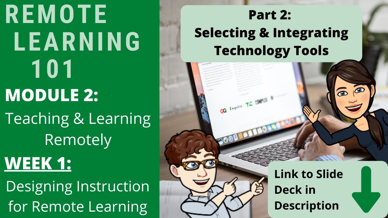 Remote Learning 101 - Module 2, Week 1, Part 2: Selecting & Integrating Technology Tools