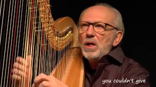 Singer song-writer harpist Luc Vanlaere sings 