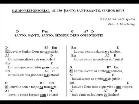 SALMO 150 - SANTO, SANTO, SANTO SENHOR DEUS ONIPOTENTE! (Pocket Terço - Marcela Buback) - CATÓLICA