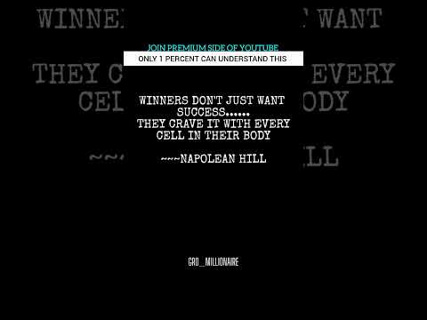 Winners crave success with every cell🔥 Not want, but obsession! 🚀 #SuccessMindset #GroMillionaire