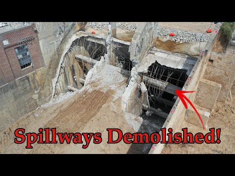 Edenville Dam Spillways Demolished and Old River Path Final Preparations