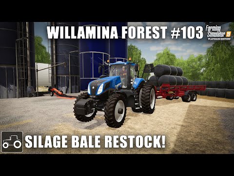 Cutting Grass For Silage Bales - Willamina Forest #103 Farming Simulator 19 Timelapse