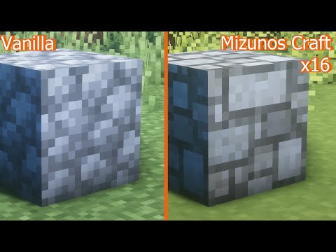 Minecraft Vanilla vs Mizunos Craft x16 | Texture Comparison