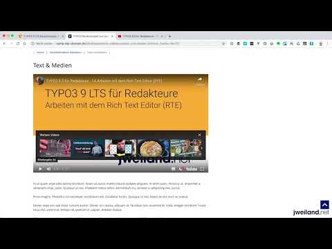 TYPO3 9 für Redakteure - 20  Inhaltselement Überschrift