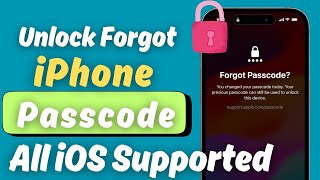 How To Unlock Forgot iPhone Without Passcode Without Face ID| All iOS Supported| Latest 2024🔥