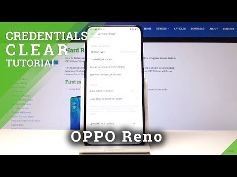 How to Delete All Certificates in OPPO Reno - Clear Credentials