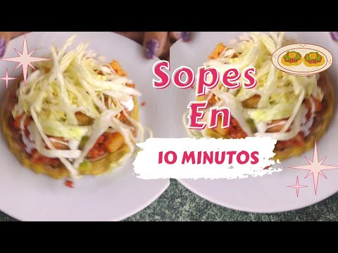 Sopes En 10 Minutos 🤯 / Receta Para Flojos 😂 Vol. 8 #CocinandoRico 😋