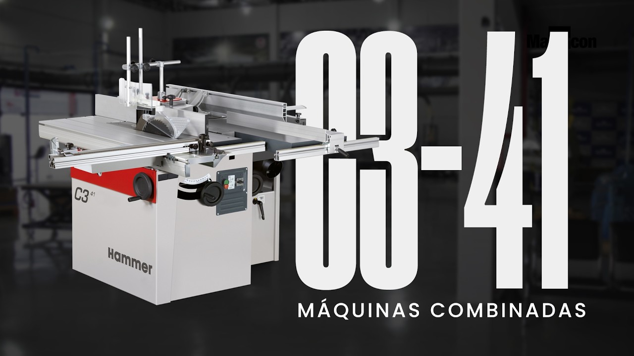 Vídeo do produto MÁQUINA COMBINADA 5 FUNÇÕES HAMMER C3-41  COMFORT - 2050 MM