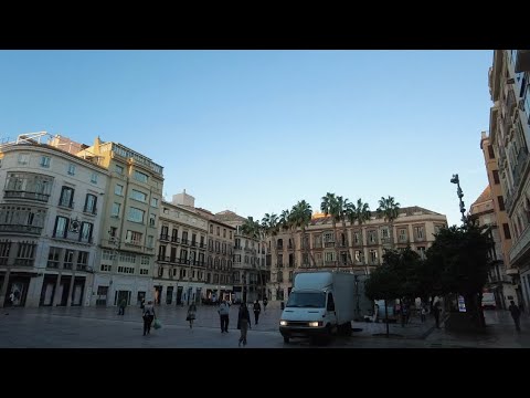 Málaga Plaza de la Constitucion Morning Live Walk Walking Tour 29.9.2023