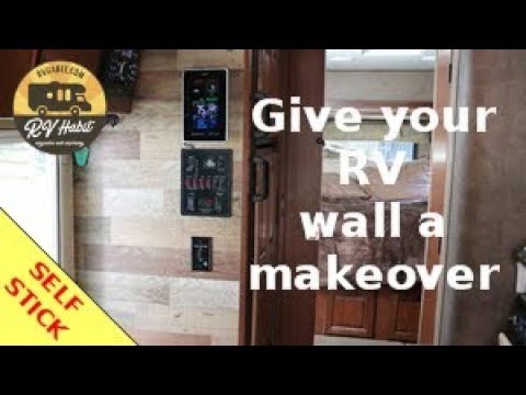 RV Wall Makeover – Faux Wood Panels – Self Stick – How To and Review