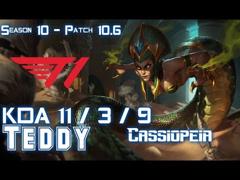 T1 Teddy CASSIOPEIA vs GALIO Mid - Patch 10.6 KR Ranked