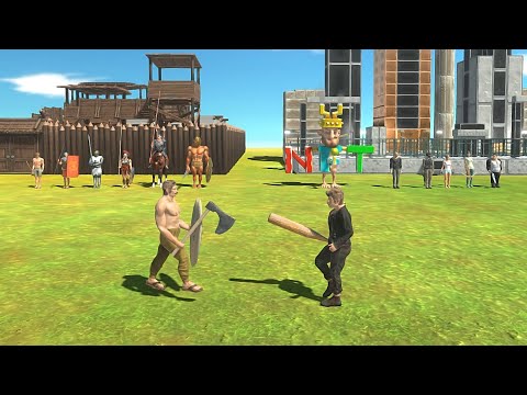 ⚔️ANCIENT HUMANS VS MODERN HUMANS🚀 - Animal Revolt Battle Simulator