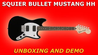 Video thumbnail for SQUIER Bullet MUSTANG Guitar UNBOXING & DEMO by Stamatis Stabos