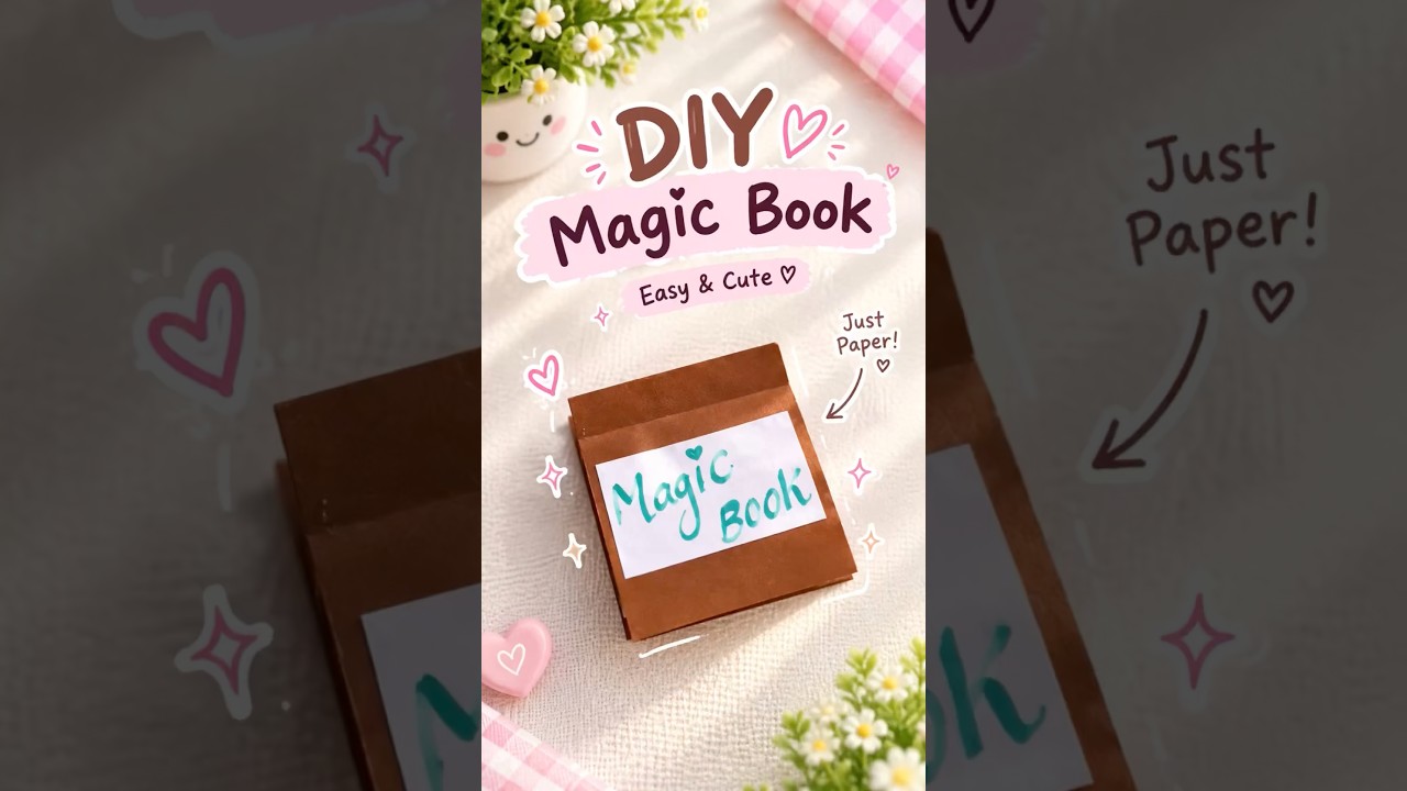DIY Magic Book 📖✨ |It’s me Hana|Easy Paper Craft|#Magicbook#papercraft#diy#shorts