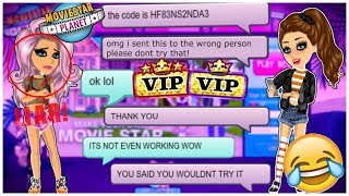 'ACCIDENTALLY' GIVING PEOPLE FREE VIP ON MSP! - MSP Social Experiment - MSP Trolling