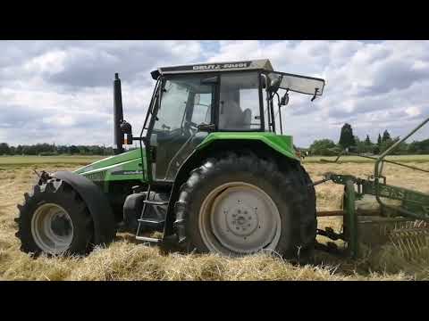 YOUNGTIMER Deutz-Fahr AgroXtra 4.47 mit Krone-Schwader + Deutz-Fahr 6140.4 mit Welger-Presse 13.6.24