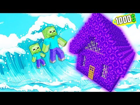 1000$ PORTAL EV VS TSUNAMİ - Minecraft