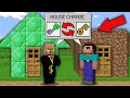 Minecraft NOOB vs PRO: WHY RICH VILLAGER WANT CHANGED EMERALD HOUSE ON DIRT HOUSE NOOB? trolling
