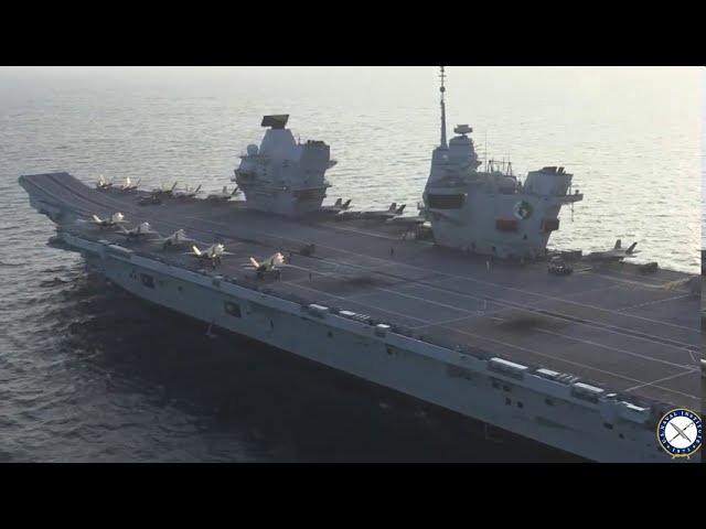 U.S. Marine F-35Bs Embark on U.K. Carrier HMS Queen Elizabeth