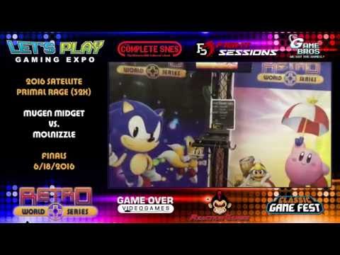 Primal Rage (Sega 32X) Tournament Finals - Mugen Midget vs Molnizzle - 2016 Let's Play Gaming Expo