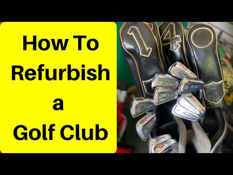 Part of a video titled how to refurbish an old golf club 2020 - YouTube