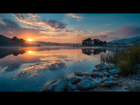 Lake Sunrise 30 Minutes • Relaxing Ambience with Soft Music & Birds ☀️🏞️
