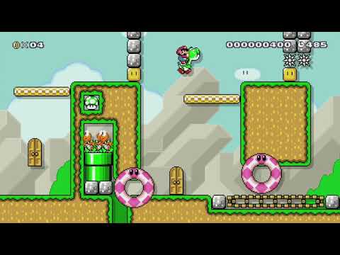ヨッシーと一緒　along with Yoshi by ねこ - Super Mario Maker - No Commentary 1bp
