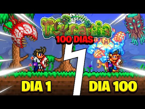PASSEI 100 DIAS SÓ USANDO A MÃO NO TERRARIA!