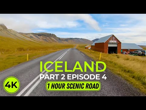 4K Iceland Trip - 1H Driving through Wild Roads of Iceland during Indoor Cycling Workout - Pt 2 Ep 4