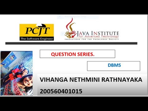 DataBase Task30|1 st Year|Semester 01|Java Institute|Vihanga Nethmini