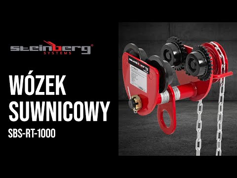 Video - Wózek suwnicowy - ręczny - 1000 kg - łańcuch 3 m