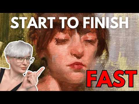 How I Paint a Portrait in Oils in ONE SITTING! (Alla Prima Method)