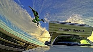 BASE Jump from Moving Vehicle goes Wrong!