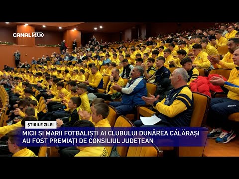 CANAL SUD / FOTBALIȘTII CLUBULUI DUNĂREA CĂLĂRAȘI AU FOST PREMIAȚI DE CONSILIUL JUDEȚEAN